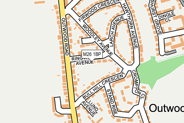 M26 1BP map - OS OpenMap – Local (Ordnance Survey)