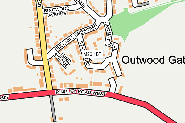 M26 1BT map - OS OpenMap – Local (Ordnance Survey)