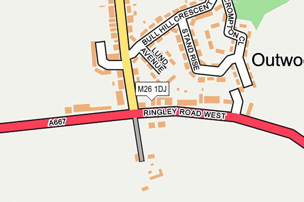 M26 1DJ map - OS OpenMap – Local (Ordnance Survey)