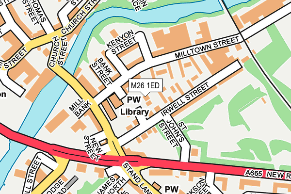 M26 1ED map - OS OpenMap – Local (Ordnance Survey)