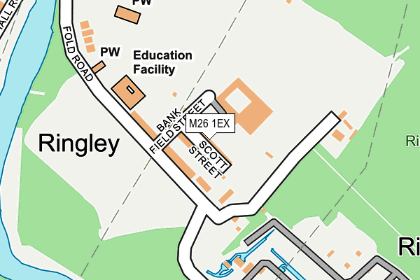 M26 1EX map - OS OpenMap – Local (Ordnance Survey)