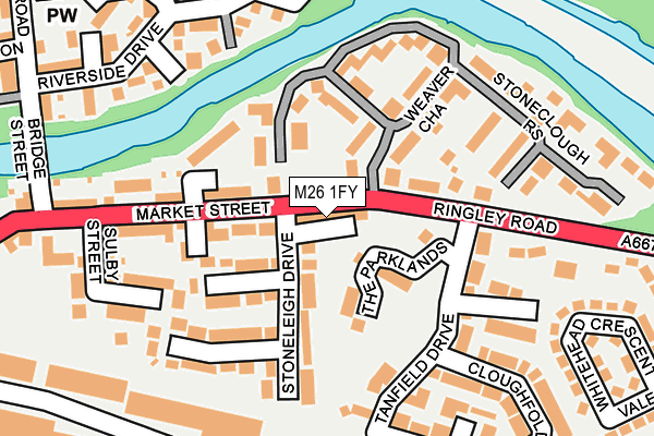 M26 1FY map - OS OpenMap – Local (Ordnance Survey)