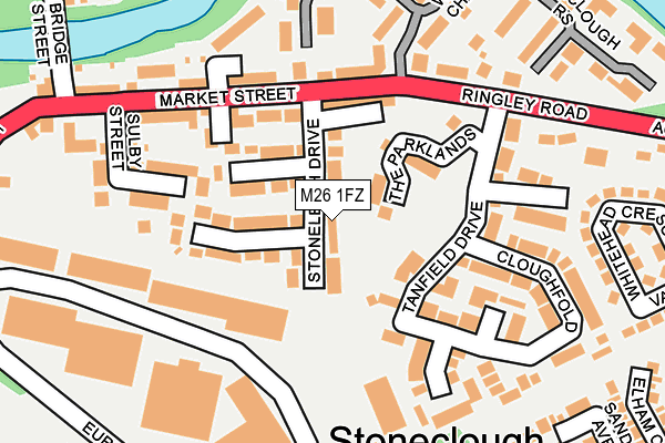 M26 1FZ map - OS OpenMap – Local (Ordnance Survey)