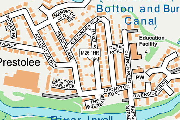 M26 1HR map - OS OpenMap – Local (Ordnance Survey)