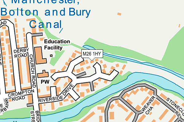 M26 1HY map - OS OpenMap – Local (Ordnance Survey)