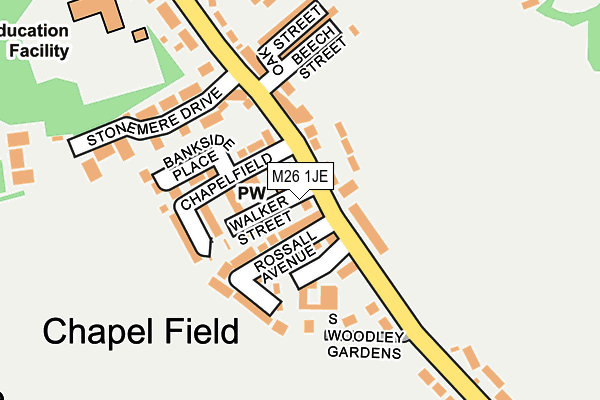M26 1JE map - OS OpenMap – Local (Ordnance Survey)