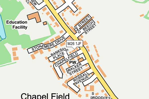 M26 1JF map - OS OpenMap – Local (Ordnance Survey)