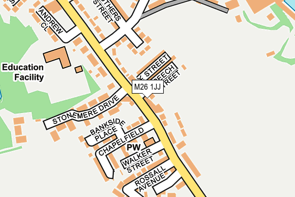 M26 1JJ map - OS OpenMap – Local (Ordnance Survey)