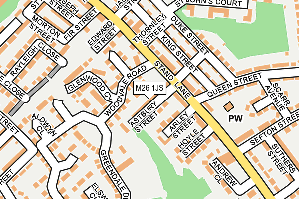 M26 1JS map - OS OpenMap – Local (Ordnance Survey)