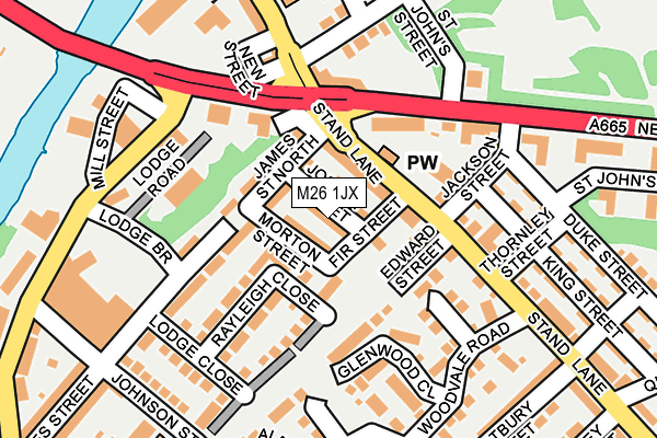 M26 1JX map - OS OpenMap – Local (Ordnance Survey)