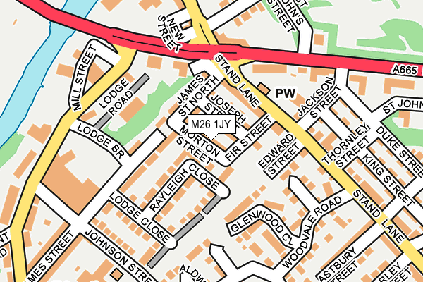 M26 1JY map - OS OpenMap – Local (Ordnance Survey)