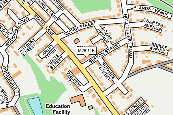 M26 1LB map - OS OpenMap – Local (Ordnance Survey)