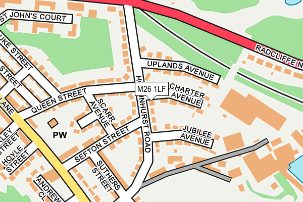 M26 1LF map - OS OpenMap – Local (Ordnance Survey)