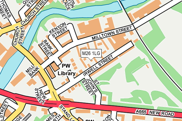 M26 1LG map - OS OpenMap – Local (Ordnance Survey)