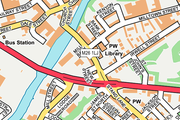 M26 1LJ map - OS OpenMap – Local (Ordnance Survey)