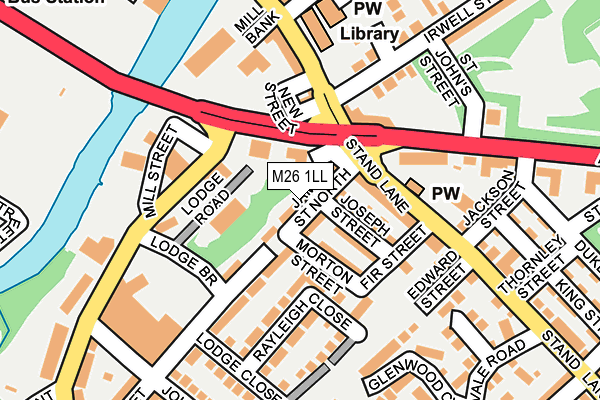 M26 1LL map - OS OpenMap – Local (Ordnance Survey)
