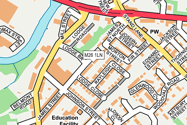 M26 1LN map - OS OpenMap – Local (Ordnance Survey)