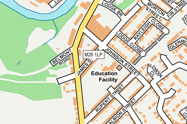 M26 1LP map - OS OpenMap – Local (Ordnance Survey)