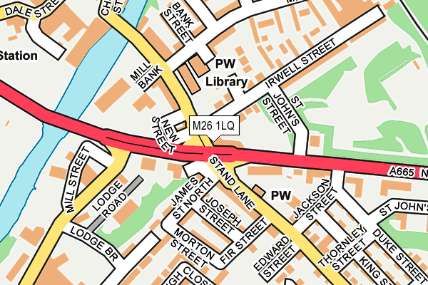 M26 1LQ map - OS OpenMap – Local (Ordnance Survey)