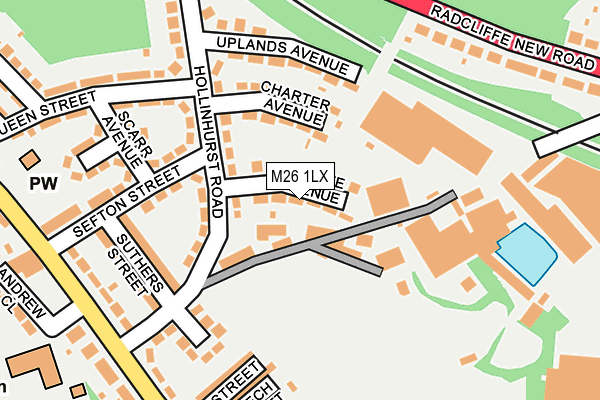 M26 1LX map - OS OpenMap – Local (Ordnance Survey)