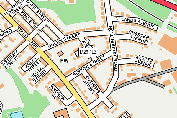 M26 1LZ map - OS OpenMap – Local (Ordnance Survey)