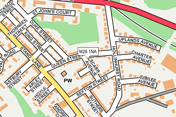 M26 1NA map - OS OpenMap – Local (Ordnance Survey)