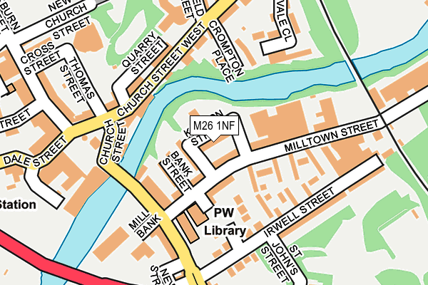 M26 1NF map - OS OpenMap – Local (Ordnance Survey)