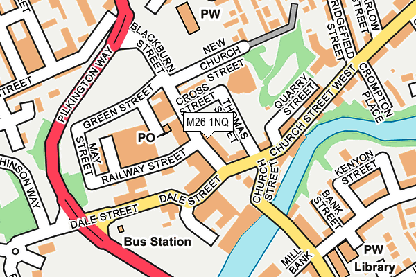 M26 1NQ map - OS OpenMap – Local (Ordnance Survey)