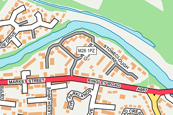 M26 1PZ map - OS OpenMap – Local (Ordnance Survey)