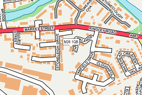 M26 1QB map - OS OpenMap – Local (Ordnance Survey)