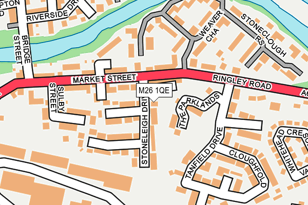 M26 1QE map - OS OpenMap – Local (Ordnance Survey)