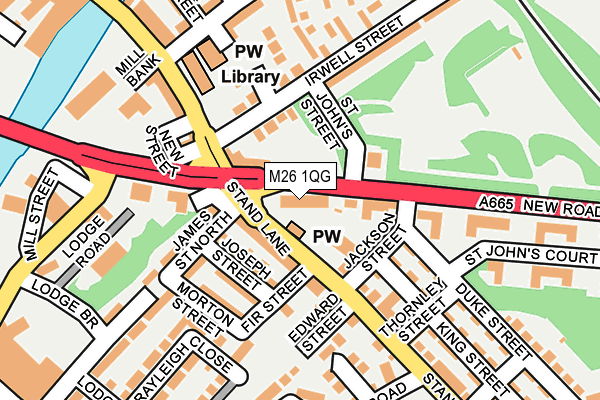 M26 1QG map - OS OpenMap – Local (Ordnance Survey)