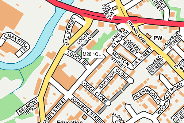 M26 1QL map - OS OpenMap – Local (Ordnance Survey)