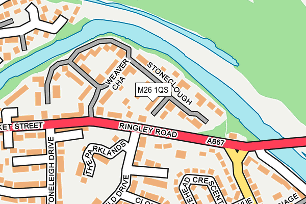 M26 1QS map - OS OpenMap – Local (Ordnance Survey)