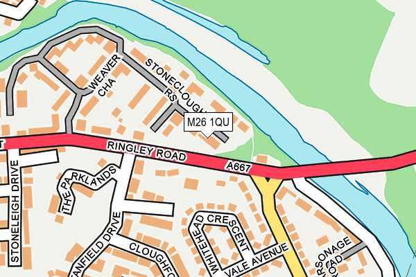 M26 1QU map - OS OpenMap – Local (Ordnance Survey)