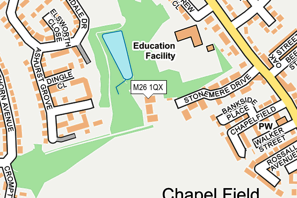 M26 1QX map - OS OpenMap – Local (Ordnance Survey)