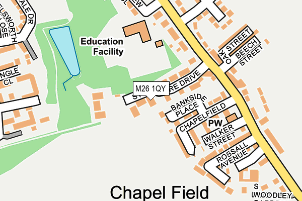 M26 1QY map - OS OpenMap – Local (Ordnance Survey)