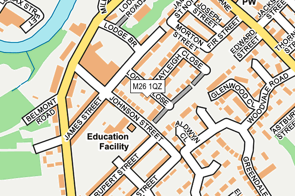 M26 1QZ map - OS OpenMap – Local (Ordnance Survey)