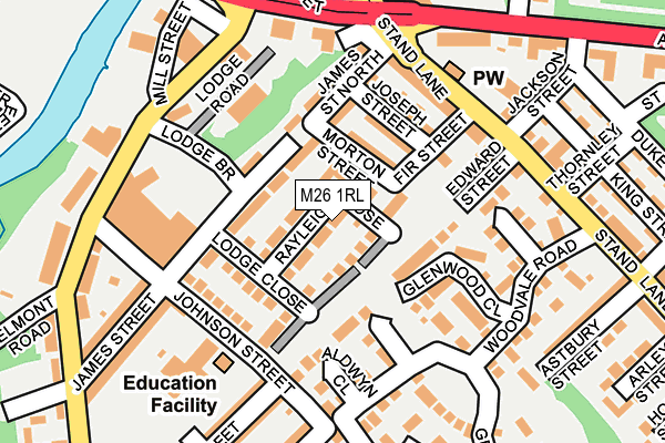 M26 1RL map - OS OpenMap – Local (Ordnance Survey)