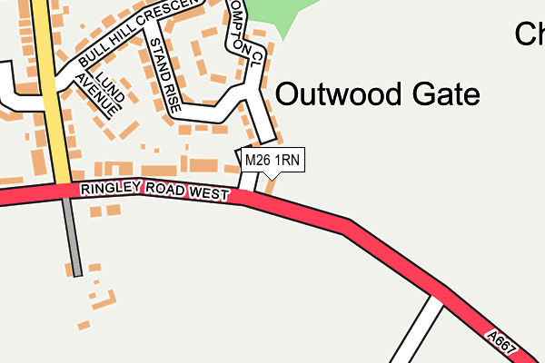 M26 1RN map - OS OpenMap – Local (Ordnance Survey)