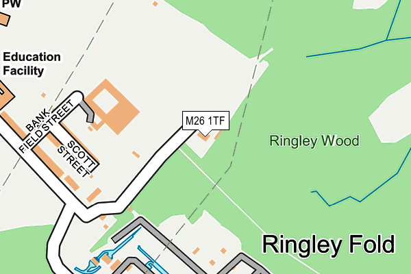 M26 1TF map - OS OpenMap – Local (Ordnance Survey)