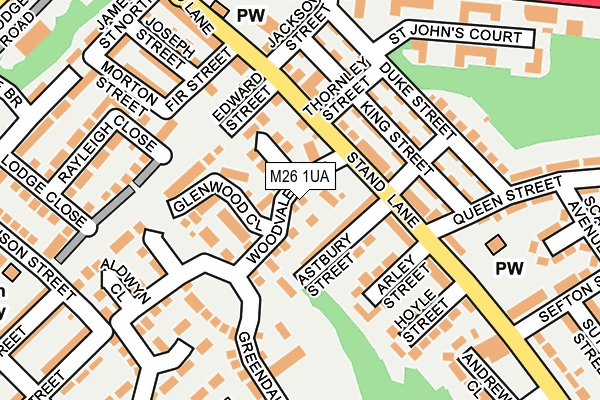 M26 1UA map - OS OpenMap – Local (Ordnance Survey)