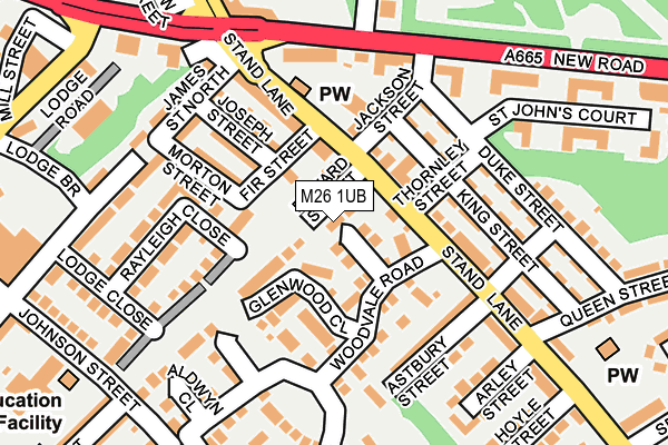 M26 1UB map - OS OpenMap – Local (Ordnance Survey)