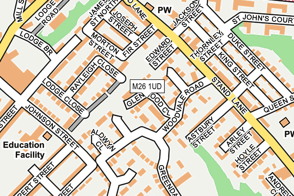 M26 1UD map - OS OpenMap – Local (Ordnance Survey)