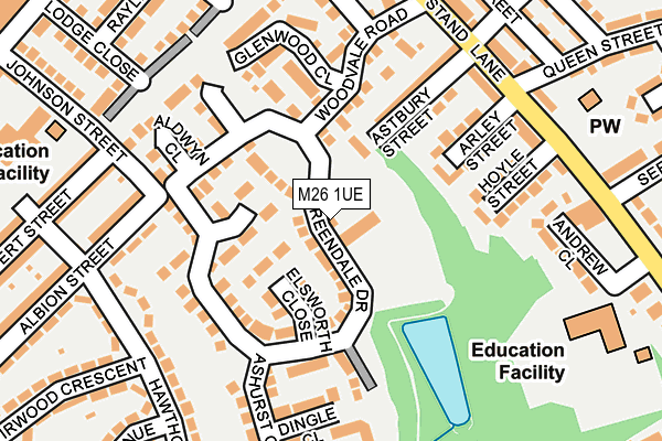 M26 1UE map - OS OpenMap – Local (Ordnance Survey)