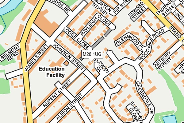 M26 1UG map - OS OpenMap – Local (Ordnance Survey)