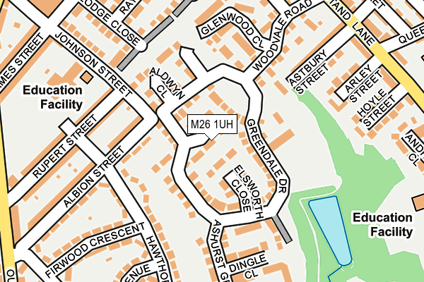 M26 1UH map - OS OpenMap – Local (Ordnance Survey)