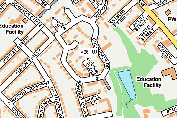 M26 1UJ map - OS OpenMap – Local (Ordnance Survey)