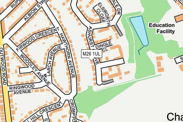 M26 1UL map - OS OpenMap – Local (Ordnance Survey)