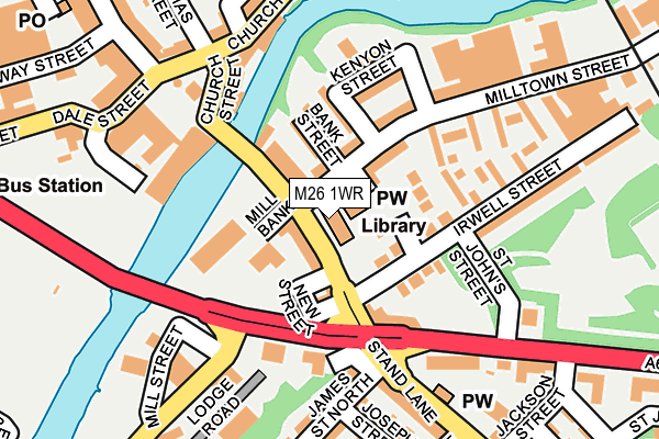 M26 1WR map - OS OpenMap – Local (Ordnance Survey)